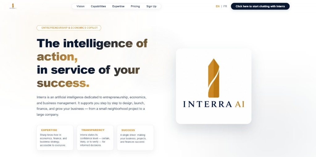 Interra AI Interface Preview